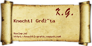 Knechtl Gréta névjegykártya